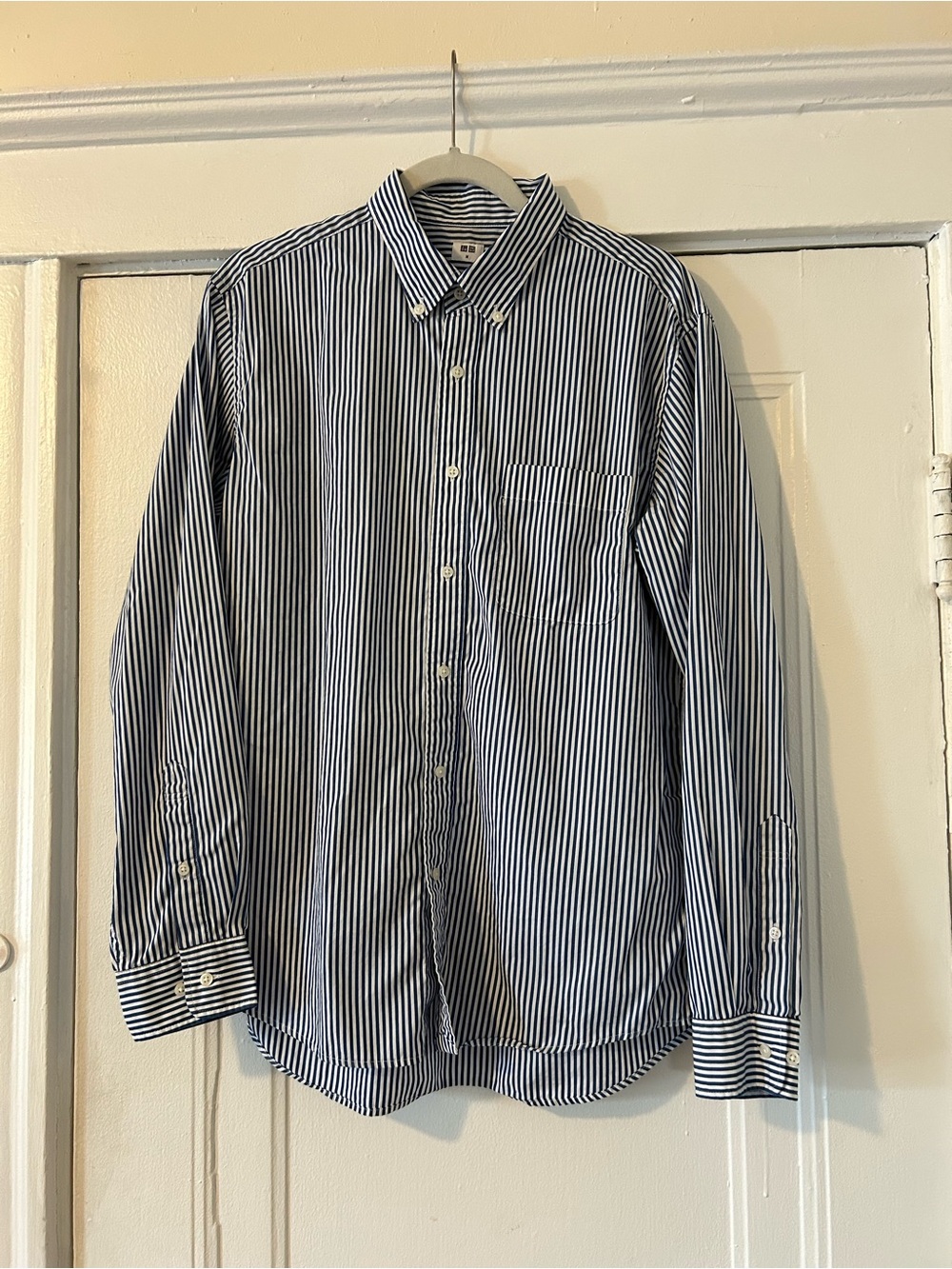 Classic Blue and White Striped Button-Down Shirt